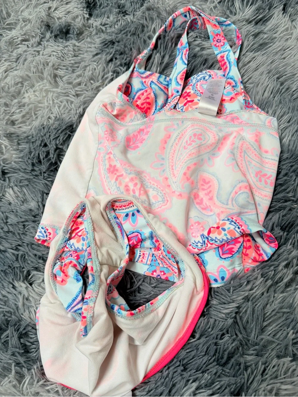 OshKosh B’Gosh Paisley tankini bathing suit set Swimsuit girls 3T Bright